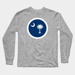 Retro South Carolina State Flag // Vintage South Carolina Grunge Emblem Long Sleeve T-Shirt